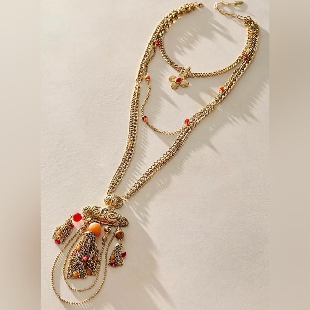 NWT Free People Catriona Layer Necklace - Picture 2 of 4